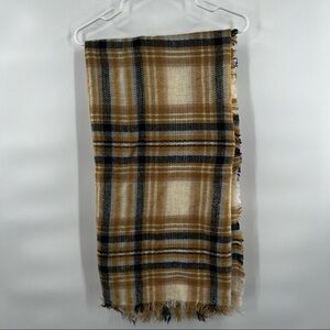 Le Luxe striped scarf brown cream black